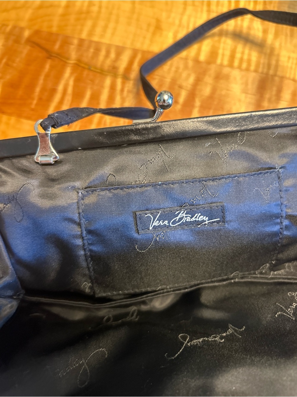 Vera Bradley Embroidered Black Floral Evening Clutch - Picture 2 of 3